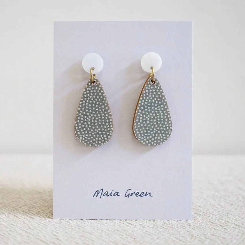 Nickel and suede sale earrings
